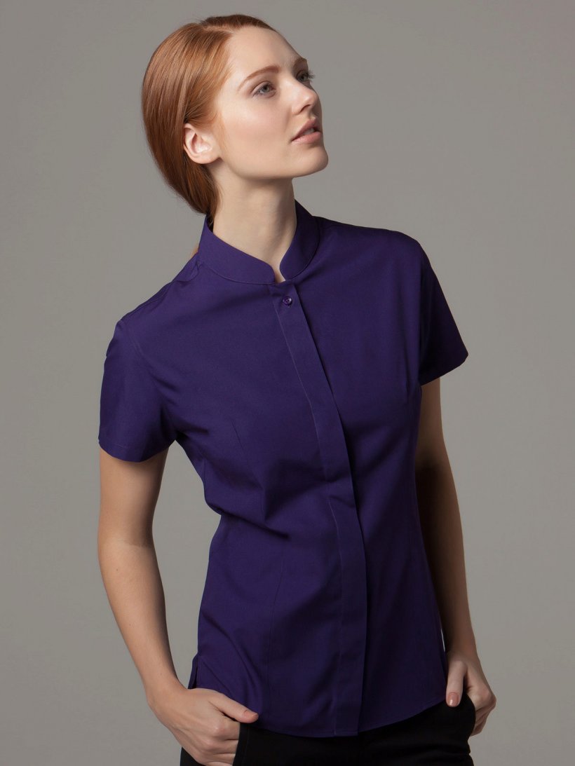 Blouse with a collar stand 8